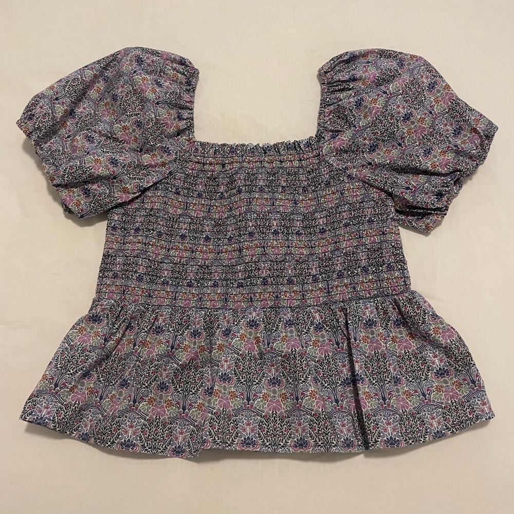 J. Crew liberty Puff Sleeve Top